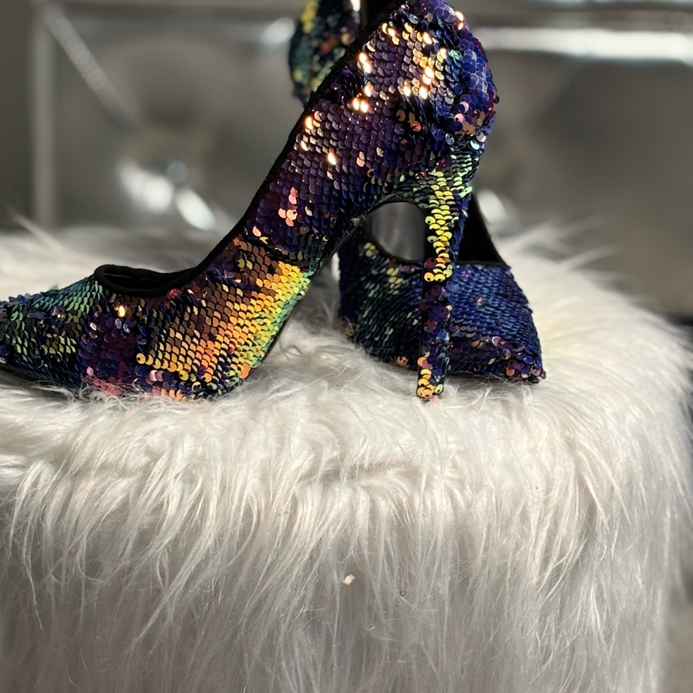 Cape Robbin Multicolor Sequin Heels - image 1